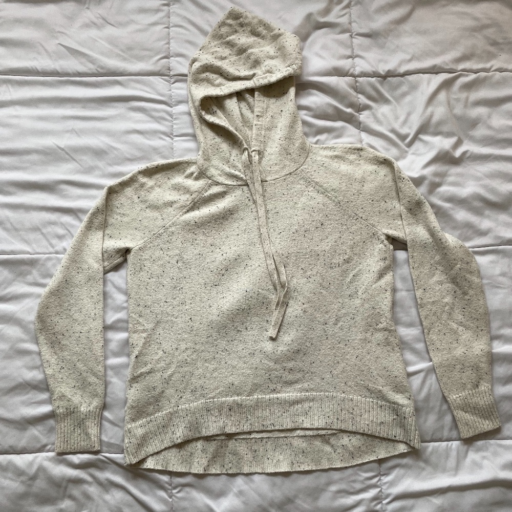 Lou and Grey Loft Cream Hooded Sweater - Medium